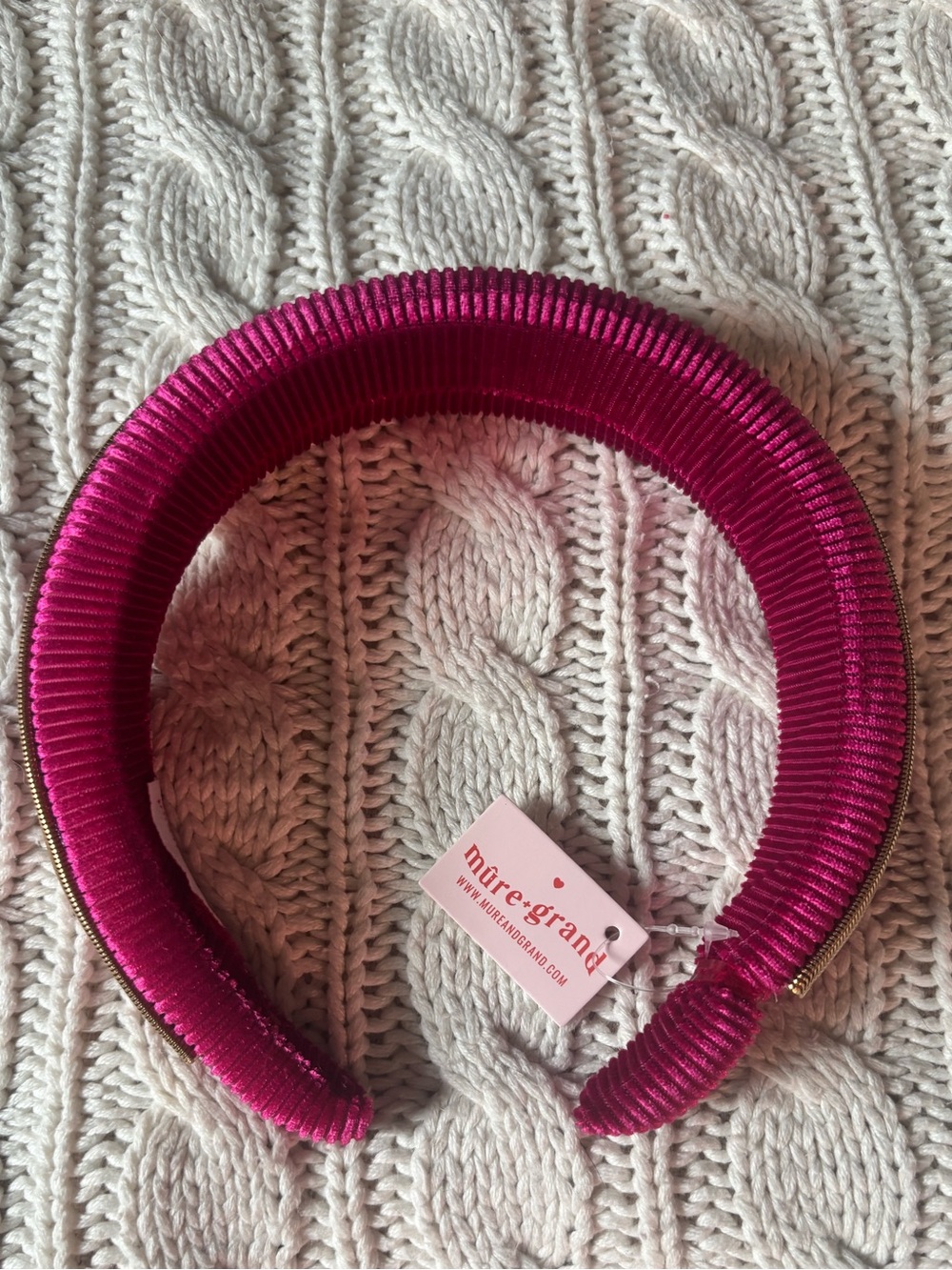 Mure grand Hot Pink Wrapped Padded Headband
